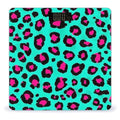 Smart Scale for Body Weight Digital Bathroom Weighing Scale Energy Saving Scale Cheetah Turquoise Mint Green Leopard Print