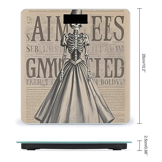Elegant Skeleton Bathroom Scale for Body Weight Bathroom Weighing Scales with Back Lit LED Display Sturdy Tempered Glass Body Weight Bathroom Scale 400lb Weighing