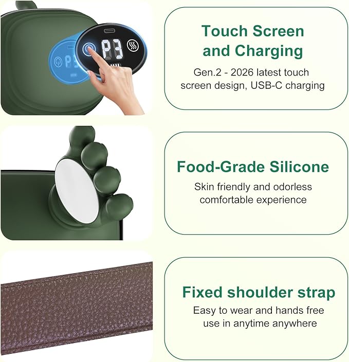 Human-Like Neck Massager with Heat for Pain Relief Deep Tissue Cordless 4D Kneading Neck and Shoulder Massager Back Massager with Bionic fingers Massage and Screen Ideal Gifts for Women Men
