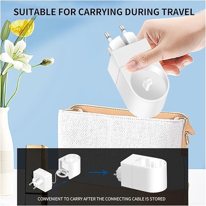 Electric Toothbrush ChargerCompatible for Oral-B Compatible for Braun Models Wall(Excludes IO 7/8/9/10 Series and Sonic Pulse Series) 2-in-1(US W)