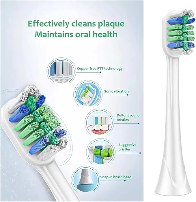 8pcs Replacement Toothbrush Heads Compatible for C3 C2 G2 Brush