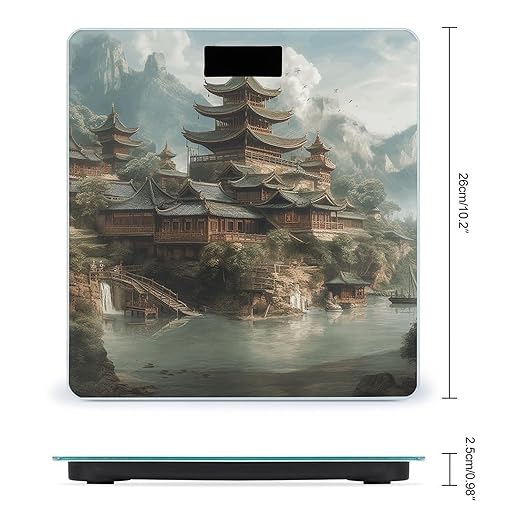 Picture of A River Scale for Body Weight Accurate Digital Bathroom Scale Toughened Glass High Precision Scales Smart Weight Scales with Large LCD Backlight Display Weighing Machine