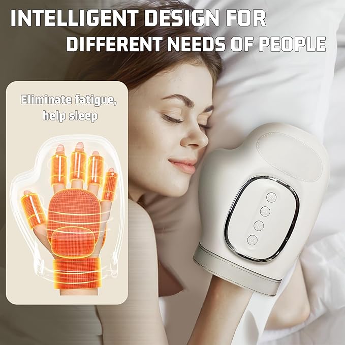 Hand Massager with Heat and Compression Cordless for Arthritis &amp Carpal Tunnel Relief – Longer Battery Life Quieter Operation Enhanced Thumb Massage Ideal for Stress &amp Gifts for Men/Women