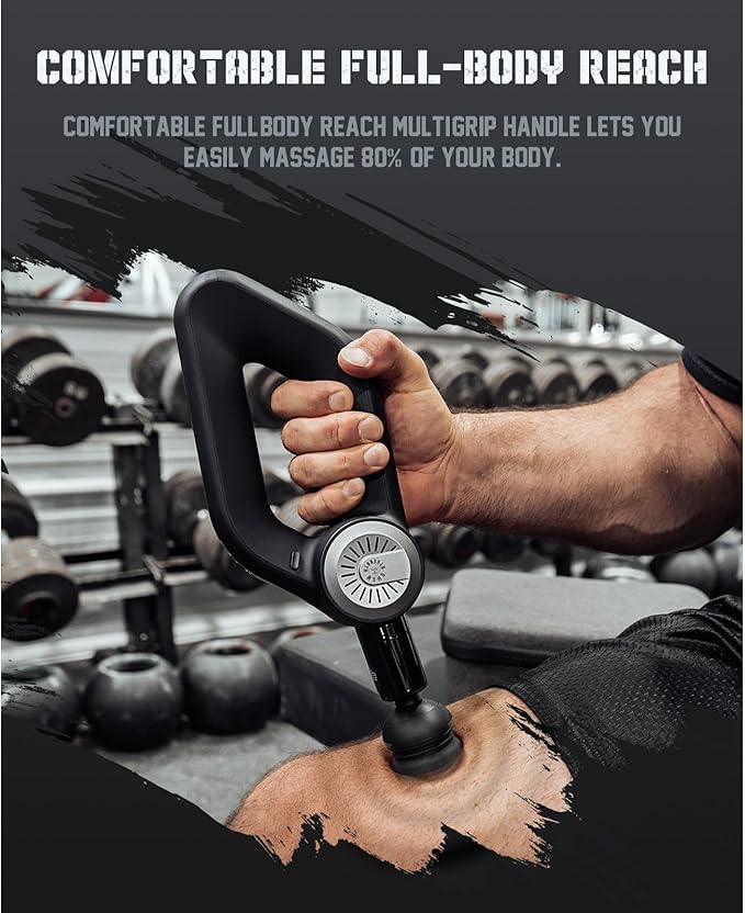 Shaw Strength S6 Pro Massage Gun Deep Tissue Percussion with 16mm Amplitude Professional Muscle Massager Gun for Athletes Pain Relief Handheld Massagers for Muscles 7 Attachments