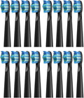 Compatible for Bitvae D2 Electric Toothbrush Replacement Heads 8/16pcs(Black 16pcs)