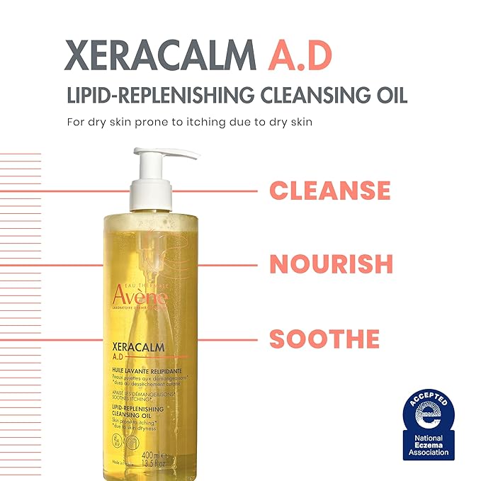 Avène XeraCalm A.D Lipid-Replenishing Cleansing Oil 25.3 fl. Oz.