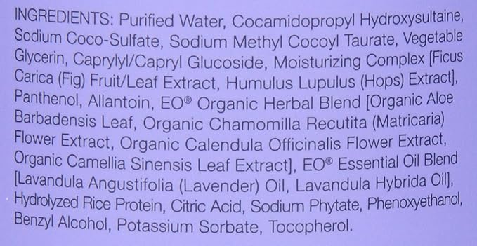 EO Shower Gel 16 Ounce (Pack of 2) French Lavender body wash made with Essential Oils for Men and Women