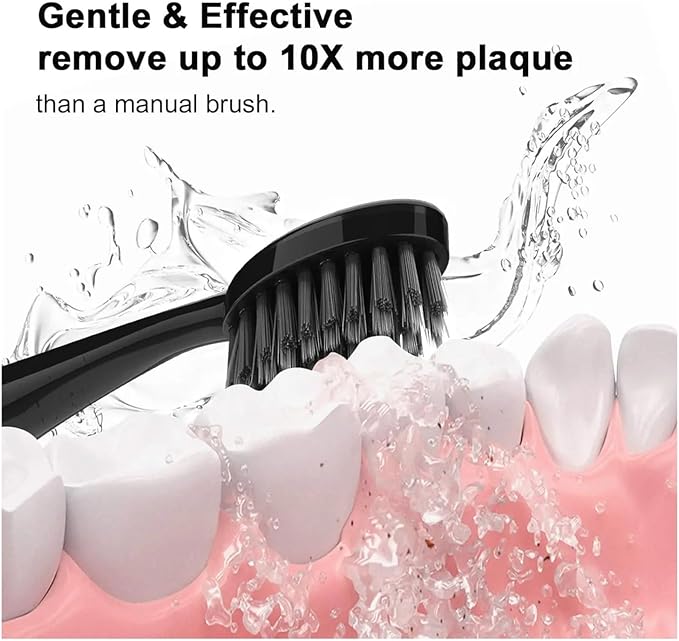 10pcs Replacement Brush HeadsCompatible for Burst Pro Electric Toothbrush(5pcs Pink)