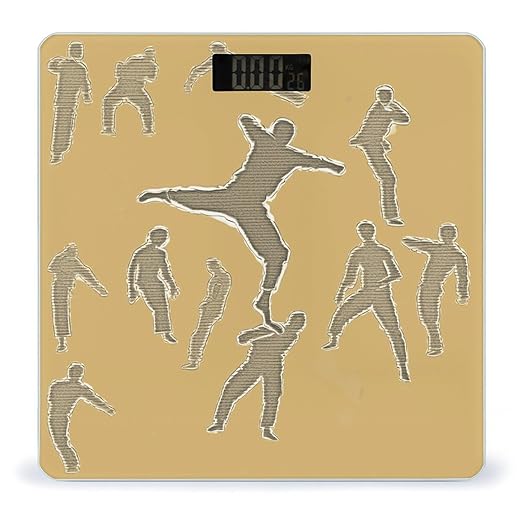 Martial Arts Scale for Body Weight Anti-Slip Digital Bathroom Scale Sturdy Toughened Glass Weighing Scales High Precision Safe Rounded Corners Smart Scales