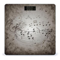 Music Note WallScale for Body Weight with LCD High Precision Weighing Scales Fashion Sturdy Tempered Glass Weight Scales Easy-to-Read Digital Bathroom Scale for Daily 400lb