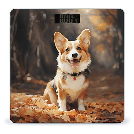 Corgi Dog Scale for Body Weight Digital Bathroom Scale Accurate Smart Weight Scales with Large Display Weighing Machine High Precision Scales