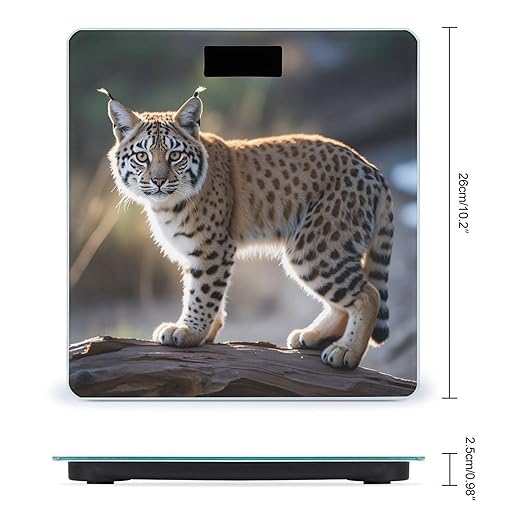 Wild Bobcat Smart Scale for Body Weight Accurate Bathroom Scale with LED Display Digital Weight Scales Weighing Machine High Precision Scales for Bath Home