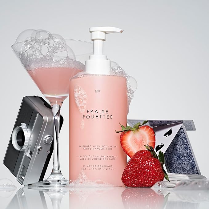 Le Monde Gourmand Fraise Fouettée Perfumed Milky Body Wash - 14 fl oz (414 ml) - Vanilla Strawberry Sugar Notes