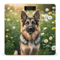 Digital Bathroom Scale for Body Weight Scale with Bright LCD Display High Accuracy Step-On Technology Auto On/Off Cute Pet German Shepherd Dog Digital Scales 400 Lbs /180kg