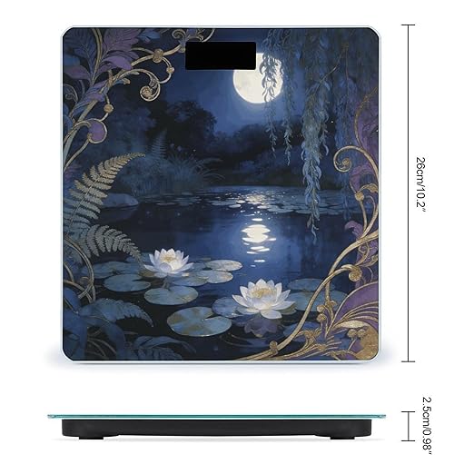 Jardin D'Ete Smart Scale for Body Weight Digital Bathroom Scale Toughened Glass Weight Scale with Large LCD Backlight Display High Precision Scales Weighing Machine