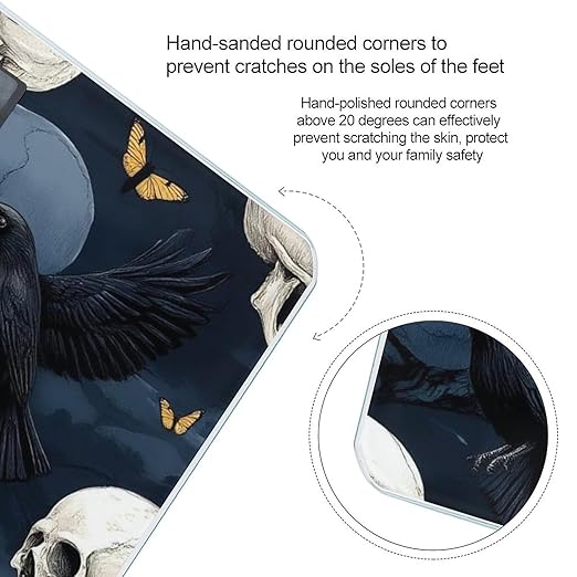 Smart Scale for Body Weight Digital Bathroom Weighing Scale Energy Saving Scale Halloween Full Moon Raven Goth Skulls