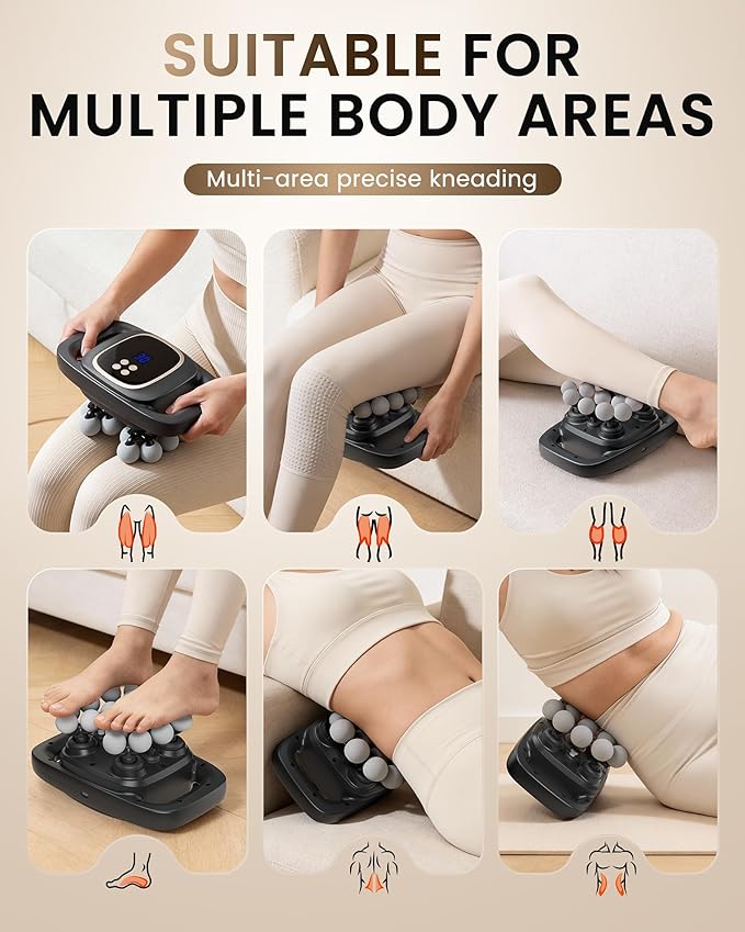 16 Head Massage Gun Deep Tissue Back Massager with 3 Modes &amp 30 ntensity Levels Professional Percussion Muscle Gun for Legs Back Ideal for Home Gym and Office Use Grey