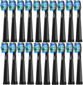 4 Pcs Electric Toothbrush Heads Compatible with Fairywill D7/D8/FW507/FW508/FW551/917/959/SG-E9(20pcs Black)