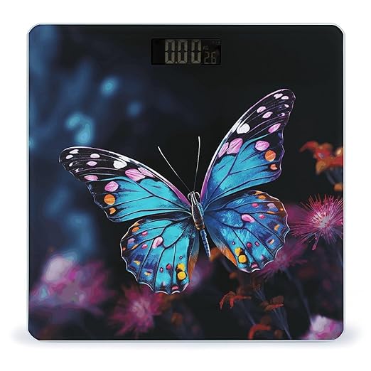 Charming Butterfly Scale for Body Weight Digital Bathroom Scale Precision Smart Weighing Scales with Clear LED Display Accurate High Precision Scales Weighing Machine