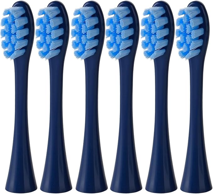 6Pcs Suitable Compatible For OCLEAN/OKLIN X Electric Toothbrush Head One/SE/XPRO/Z1/AIR Universal Replacement Head Adult 2258 Soft Hair(DK BU 6Pcs)