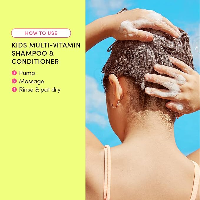 Evereden Kids Shower Essentials Set: 2-in-1 Kids Shampoo and Conditioner + Cloud Body Wash - Gentle Cloud-Like Toddler Body Wash &amp Shampoo-Conditioner - Clean &amp Vegan Skin Care