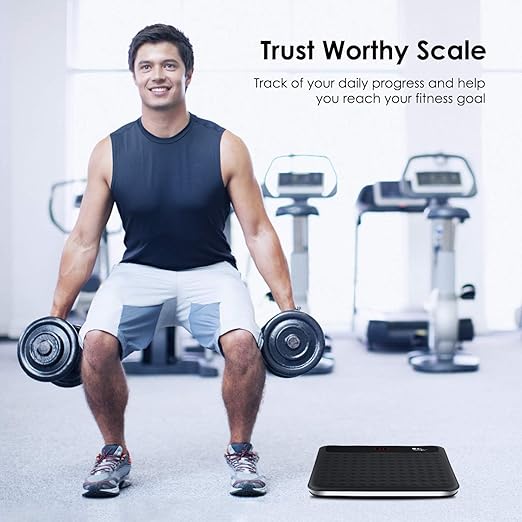 himaly Digital Body Weight Scale Bathroom Scale Step-On Technology High Precision Measurements Scales with Large Non Slip Silicone Platform and LCD Digital Display 400lbs/180kg Capacity