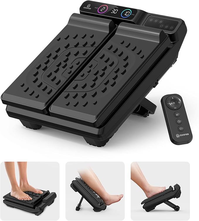 Foot Massager for NeuropathyPlantar Fasciitis High-Frequency Vibration Feet Massager with Heat 30 Speed Levels &amp 3 Angles Relax Calf Leg and Foot for Circulation Pain Relief Remote Control