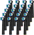 Replacement Toothbrush HeadsCompatible For Oral B Compatible For Braun Electric Toothbrushes Brush Head Refills 1000 1500 3000 7000 7500 8000(Black-20 Pcs)