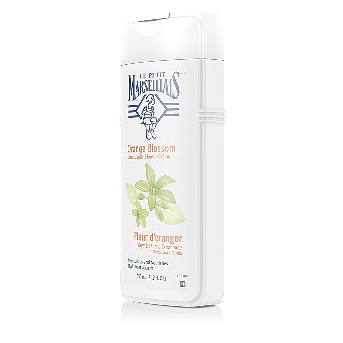 Le Petit Marseillais Extra Gentle Shower Crème with Orange Blossom Moisturizing &amp Nourishing French Body Wash for pH Neutral for Skin 21.9 fl. oz