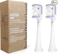 Premium Customized 3-Sided Ultra White Replacement Brush Heads Innovative 180° Rotatable Mechanical Brush Head 25° Angled Soft Bristles for Ultimate Cleaning with Heisr HS-X1 2 Count HS-R1