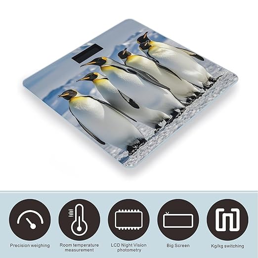Five Penguins Bathroom Scale Digital Weight Scale Precision 400 Lbs Weighing Scales Large with LCD Backlight Display BMI Measures