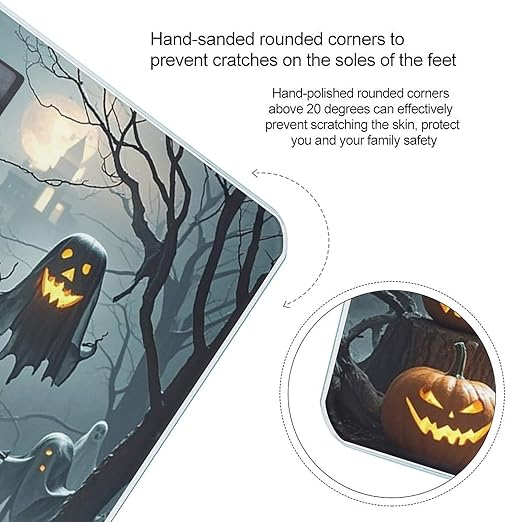 Grim Reaper Bathroom Scale for Body Weight with High Precision Large LCD Backlight Display Digital Weighing Scale with BMI Capacity Up to 180kg
