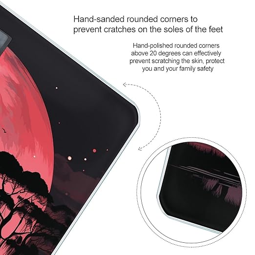 Pink Moon ElephantScale for Body Weight with LCD High Precision Weighing Scales Fashion Sturdy Tempered Glass Weight Scales Easy-to-Read Digital Bathroom Scale for Daily 400lb