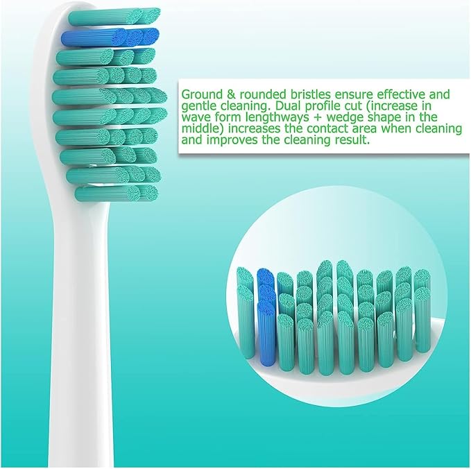 Electric Toothbrush Replacement Heads Soft Bristles Nozzles Tooth BrushCompatible for Care Oral Care(20pcs)
