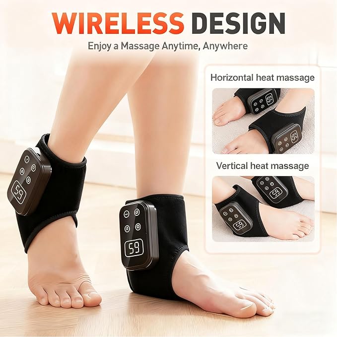2Pcs Foot Advanced Renew Triple Method MassagerPortable Foots Renew Massager 3-in-1 Foot Advanced Rene-w Triple Method Massage-rfor Home/Office/Travel 3-Speed &amp 5-Temperature