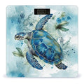 Sea Turtle Blue Bathroom Scale Large LCD Backlight Display Digital Scale Rounded Corners Body Scales Automatic Power On/Off Bathroom Scales for Home Bedrooms