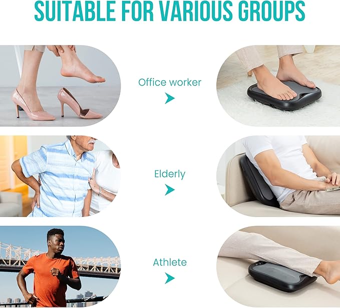 Snailax Shiatsu Foot Massager with Heat Washable Cover Kneading Foot &amp Back Massager Heated Feet Warmer Electric Feet Massager Machine for Plantar Fasciitis
