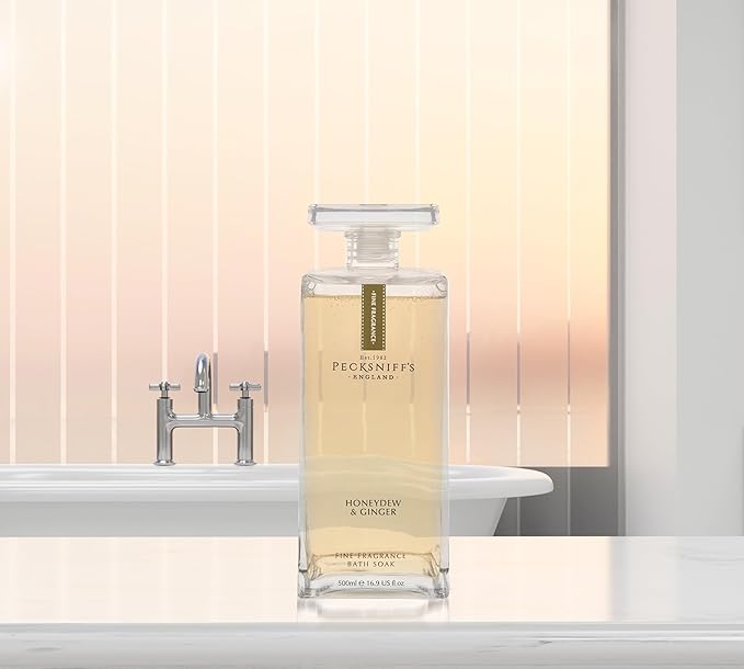 Pecksniffs Prestige 500ml Bath Soak Decanter Honeydew &amp Ginger