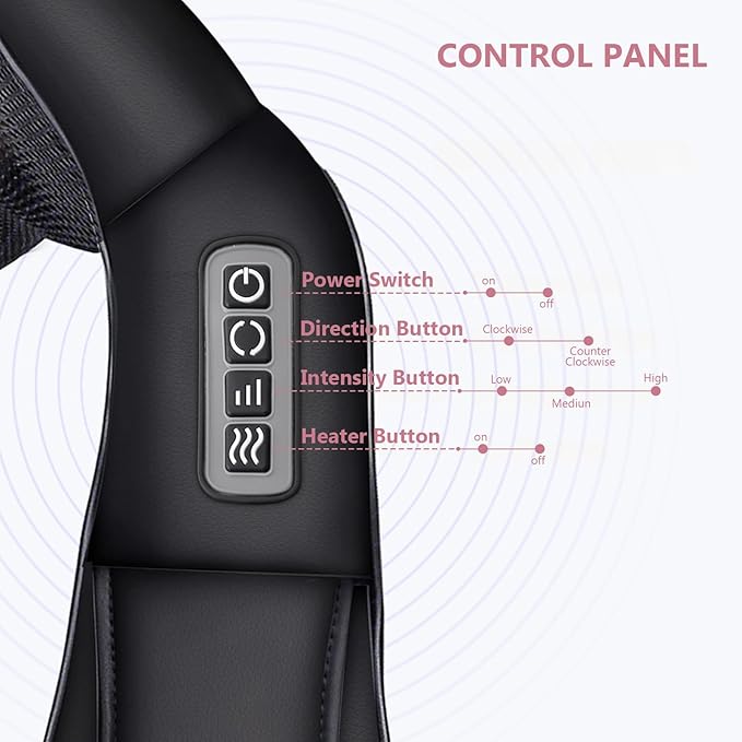 Shiatsu Back and Neck Massager with Heat Back Massager for Pain Relief deep Tissue Electric 3D Kneading Massage Pillow for Shoulder Leg Body Muscle Best Gifts for Women Men