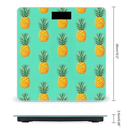 Smart Scale for Body Weight Digital Bathroom Weighing Scale Energy Saving Scale Tropical Pineapples
