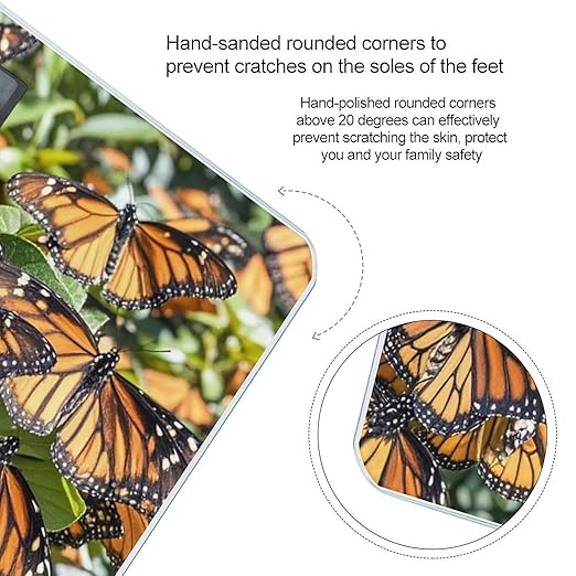 Heaps of Orange Monarch Butterflies Scale for Body Weight Smart Scales Digital Bathroom Scale High Precision Weighing Scales with Large Display Weighing Machine for People