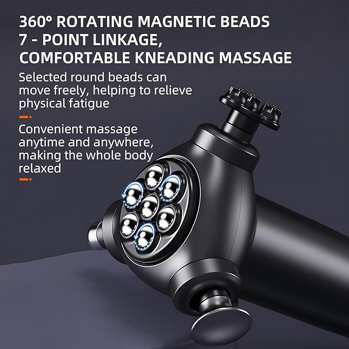 Fast Release Therapy Massager 2025 New - Handheld Deep Tissue Massage Gun 360° Rotating Bead 5 Speed Vibrating Muscle Massager for Full Body Relief Trigger Point Therapy Tool Portable