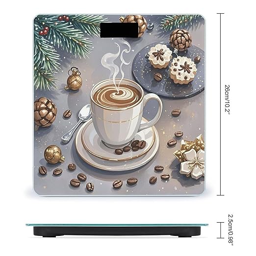 Cafe Bar Bathroom Scale for Body Weight Bathroom Weighing Scales with Back Lit LED Display Sturdy Tempered Glass Body Weight Bathroom Scale 400lb Weighing