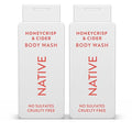 Native Body Wash with Naturally Derived Ingredients - Honey Crisp &amp Cider - For Women &amp Men Sulfate Paraben &amp Dye Free Leaving Skin Soft and Hydrating | Fall Seasonal Scent Bundle 18 o