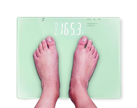 JB8524 Deluxe Talking Scale. Digital Body Weight Talking Bathroom Scale High Precision Measurements Over 600 Pound Capacity Weight Scale. Extra-Large Display Auto-Calibrated Precision Balanced
