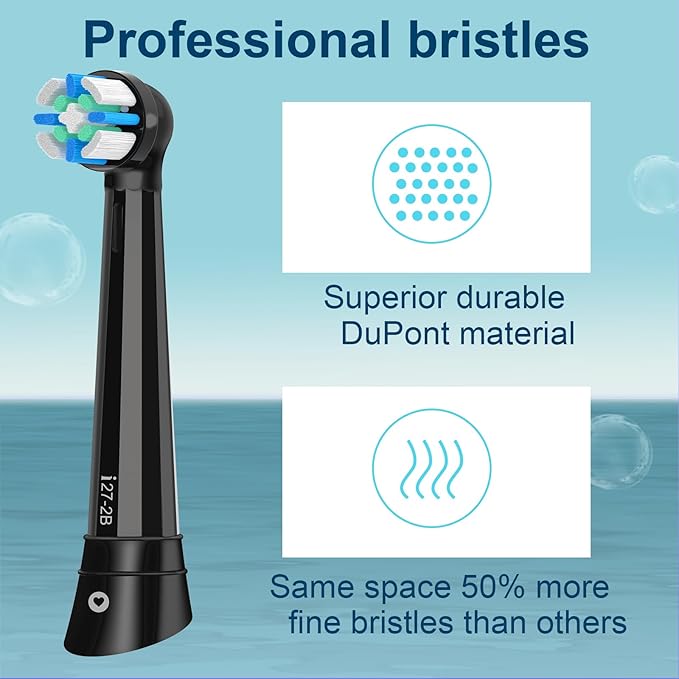 8PACK Replacement Heads Compatible with Oral B iO 3 4 5 6 7 8 9 10 Series Electric ToothbrushToothbrush Heads Compatible with Oral B iO Replacement Heads Medium Bristles for Effective CleaningBLACK
