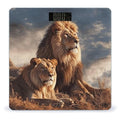 Two Lions Scale with LCD Precision Weighing Scales Sturdy Tempered Glass Weight Scales Easy-to-Read Anti-Slip Weight Digital Bathroom Scale for Daily