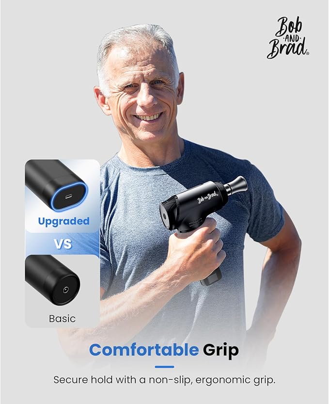 BOB AND BRAD T2 Max Massage Gun Deep Tissue with Metal Head Professional Muscle Massager HSA Portable Percussion Electric Massager Gun for Athletes for Home Gym Pain Relief FSA Eligible