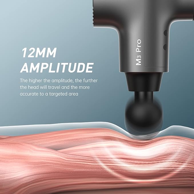 Opove M3 Pro 2 Massage Gun Deep Tissue Percussion Muscle Massager for Workout Percussive Therapy Fascia Gun for Athletes Fast Recovery 30 Days Long Battery Life 70lbs Stall Force