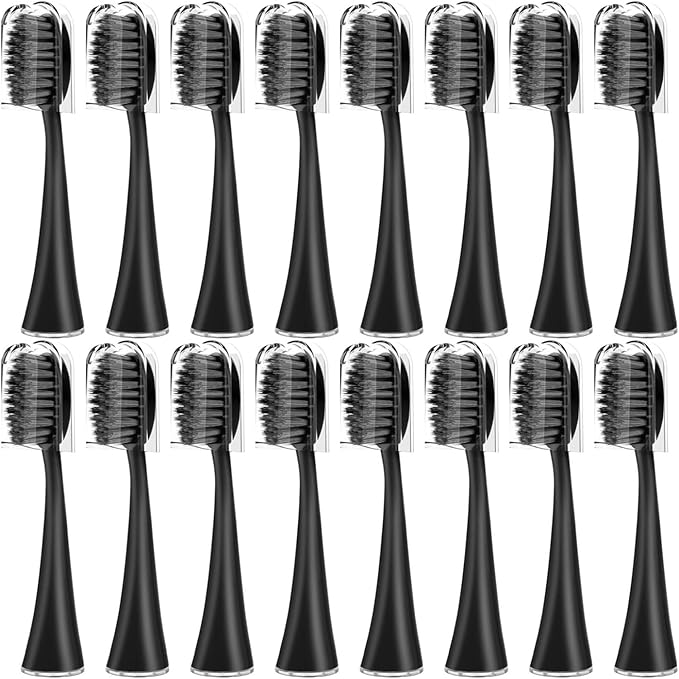 SG-540 Replacement Toothbrush HeadsCleaning Deep Tooth Gaps Suitable(16BLACK)